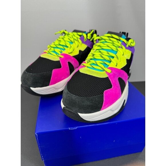 P448 Men's Sneakers Size 8.5 EUR 41 Aquamarine Dean Multicolor Suede Colorful - Picture 4 of 7